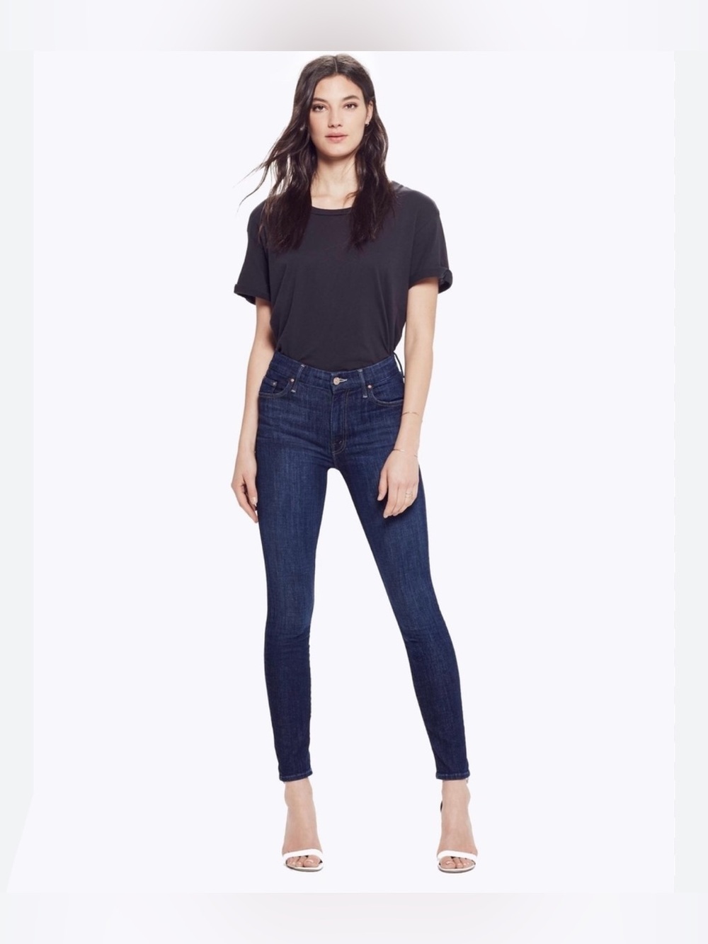MOTHER The Looker Clean Sweep Dark Wash Skinny Jeans Size 27